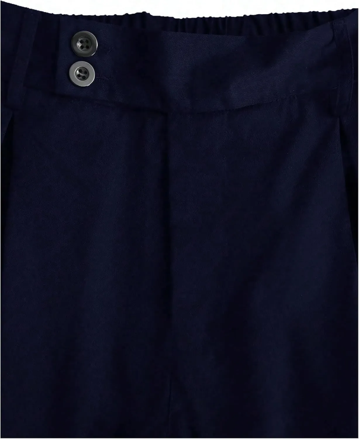 OYOANGLE Men's Pleated High Waist Wide Leg Pants Loose Fit Casual Pants with Pocket