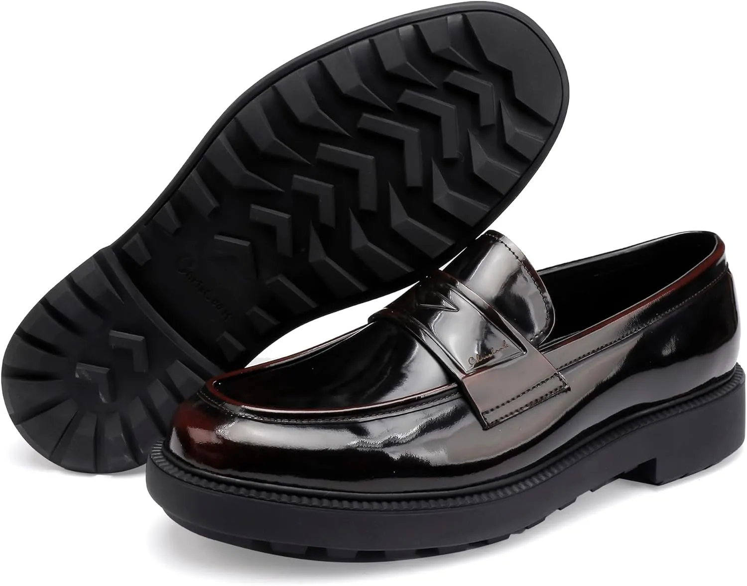 Patent Leather Loafer Slip-on, Formal Dress Shoes Classical Penny Loafers for Men