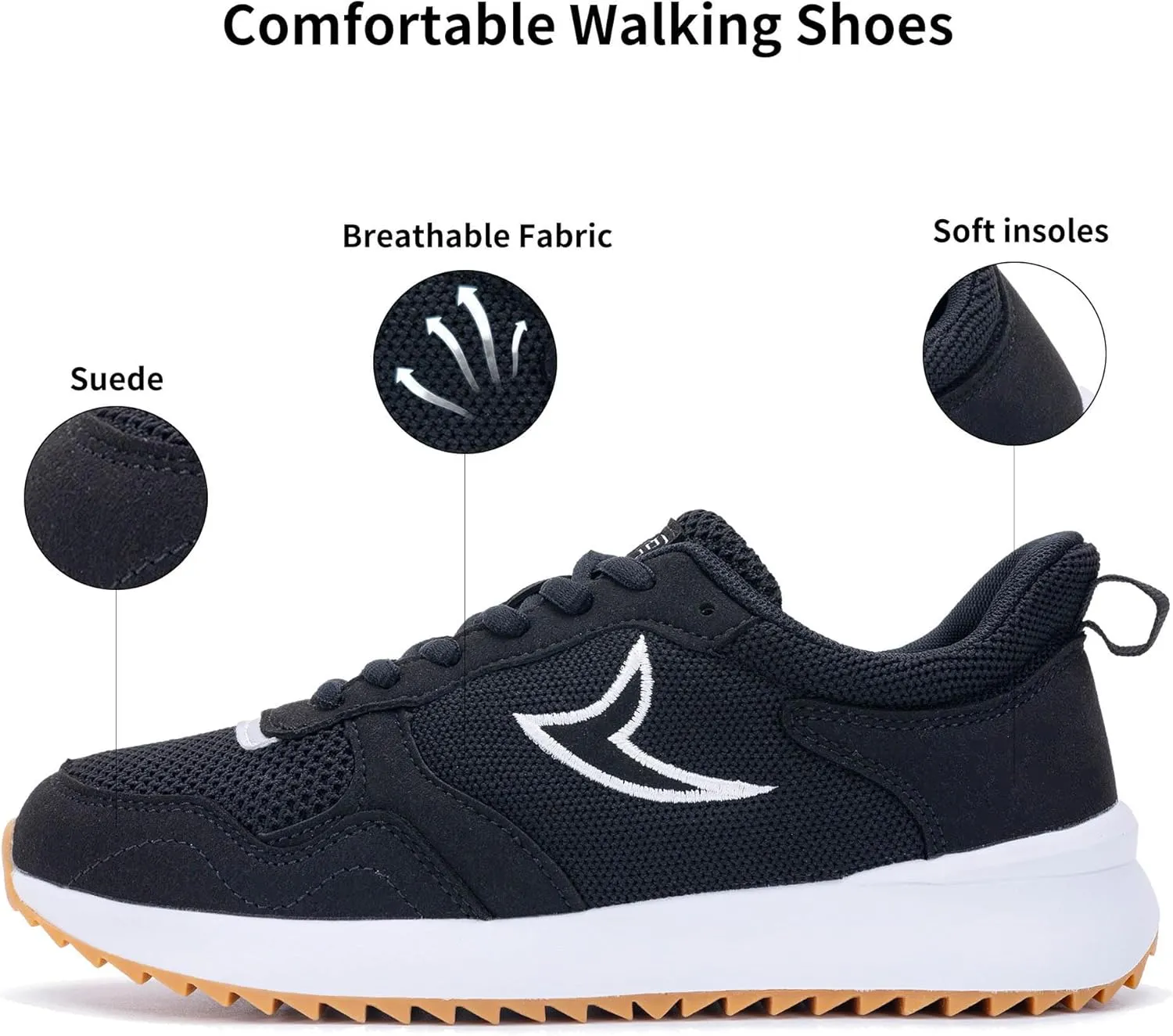PERSOUL Women's Fashion Sneakers Comfortable Womens Walking Shoes Lightweight Style Tennis Shoes for Casual Daily Workout Shoes US Size 6-11