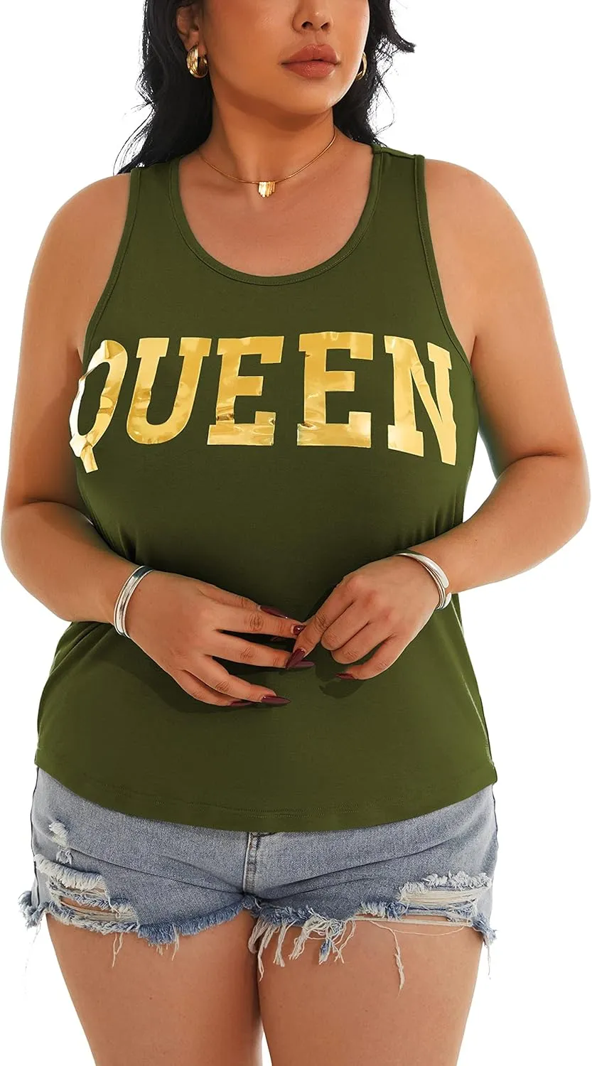 PESION Womens Sparkly Sequin Tank Tops Sleeveless Scoop Neck Loose Fit Workout Shirts Racerback Tees Tops Shirts