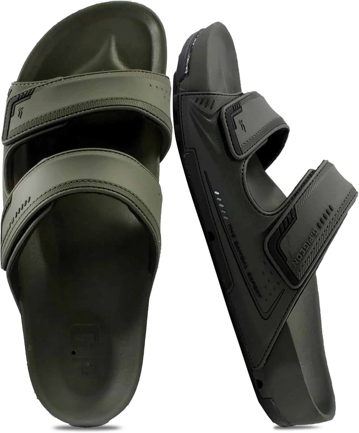 PIRO Unisex Orthoheel High Density Gel Slide Sandals Water Release Sole