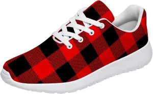 Plaid Sneakers for Women Men Running Shoes Casual Tennis Shoes Plaid Gifts for Women Men