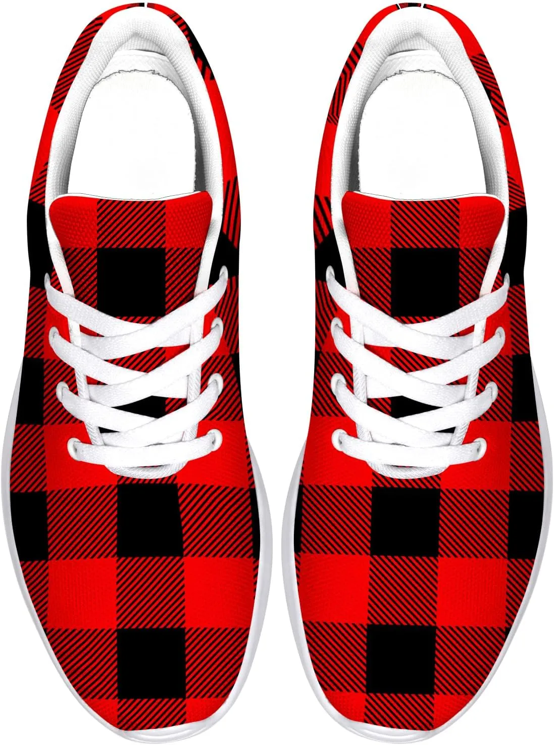 Plaid Sneakers for Women Men Running Shoes Casual Tennis Shoes Plaid Gifts for Women Men