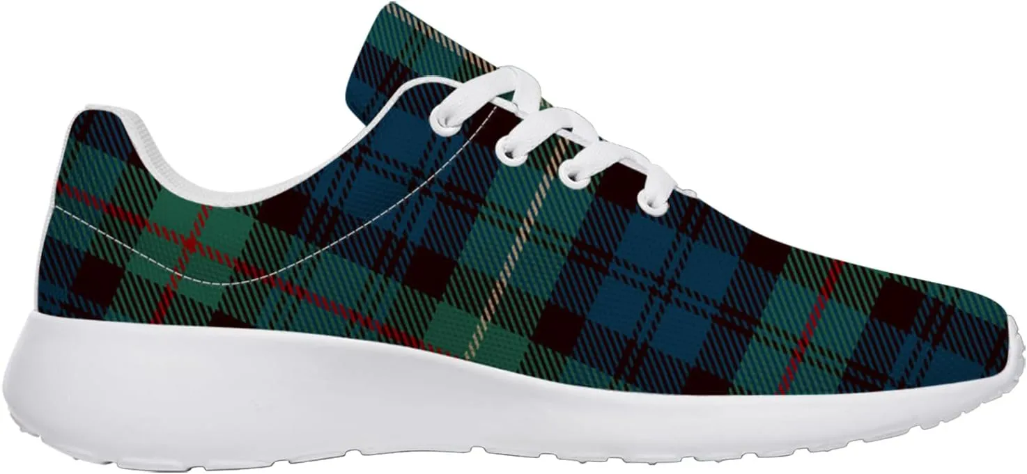 Plaid Sneakers for Women Men Running Shoes Casual Tennis Shoes Plaid Gifts for Women Men