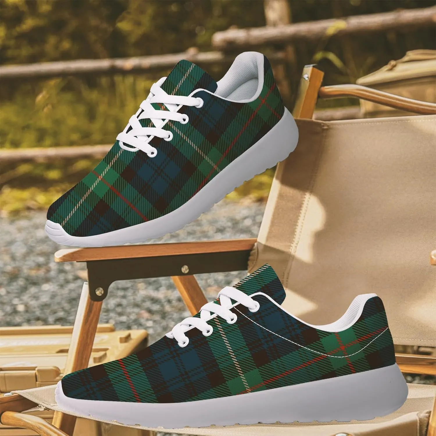 Plaid Sneakers for Women Men Running Shoes Casual Tennis Shoes Plaid Gifts for Women Men