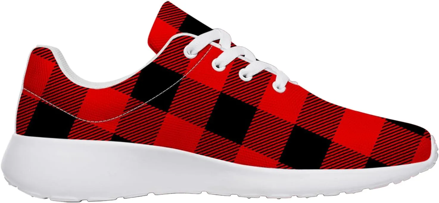 Plaid Sneakers for Women Men Running Shoes Casual Tennis Shoes Plaid Gifts for Women Men