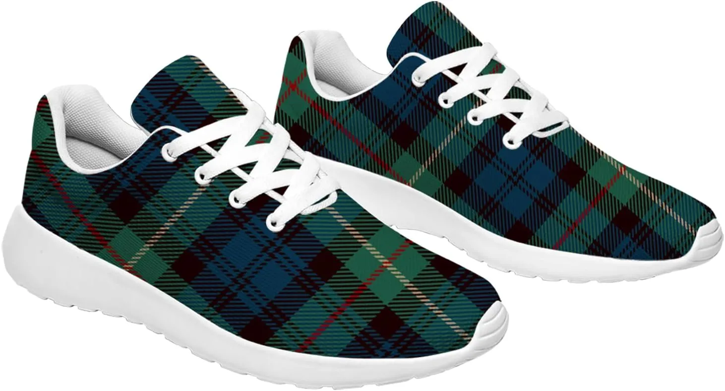 Plaid Sneakers for Women Men Running Shoes Casual Tennis Shoes Plaid Gifts for Women Men