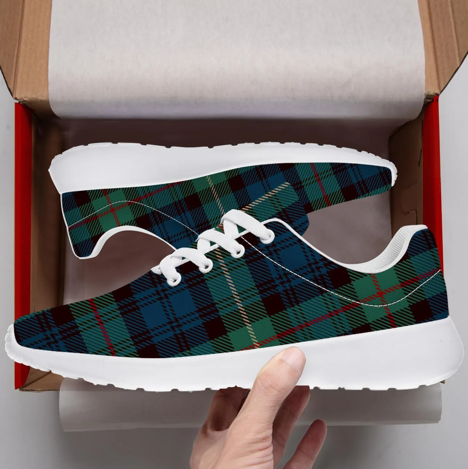 Plaid Sneakers for Women Men Running Shoes Casual Tennis Shoes Plaid Gifts for Women Men