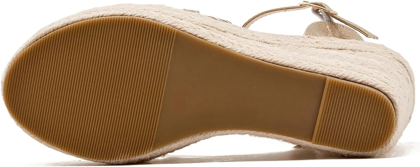 Platform High Heels Medium Width Comfortable Wedge Sandals for Women Dressy Espadrilles Wedding Summer