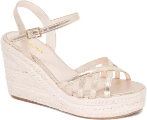 Platform High Heels Medium Width Comfortable Wedge Sandals for Women Dressy Espadrilles Wedding Summer
