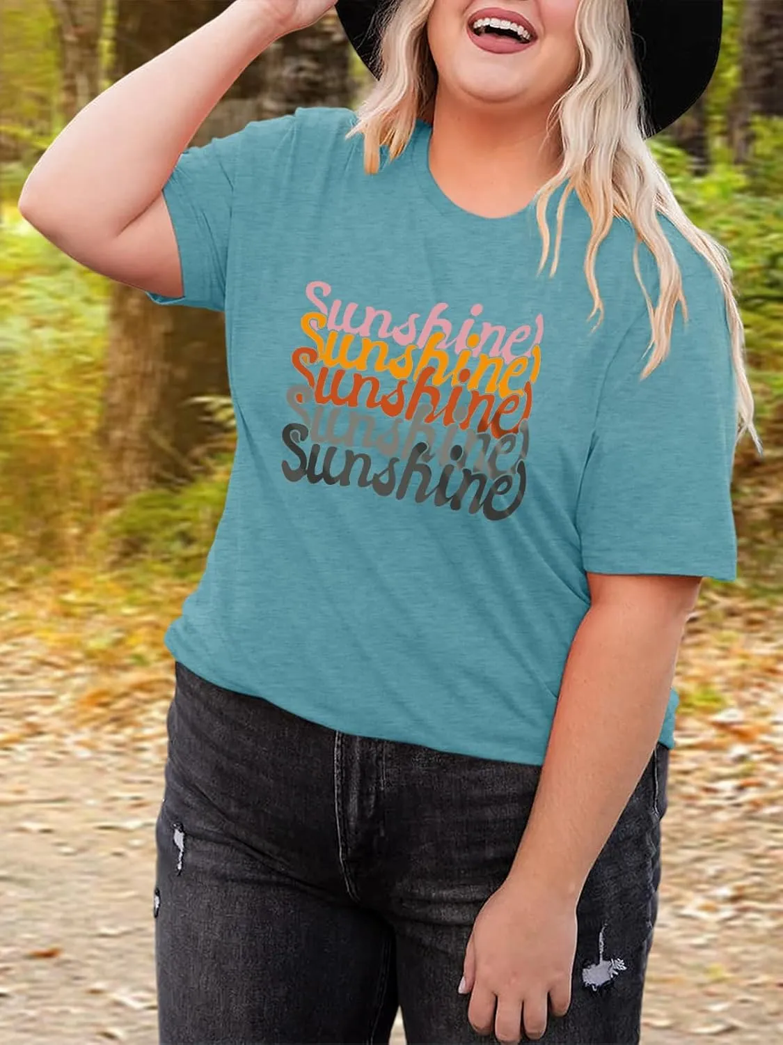 Plus Size Graphic Tshirts for Women Short Sleeve Tees Floral Print Loose Fit Summer Casual Tops 1XL-5XL