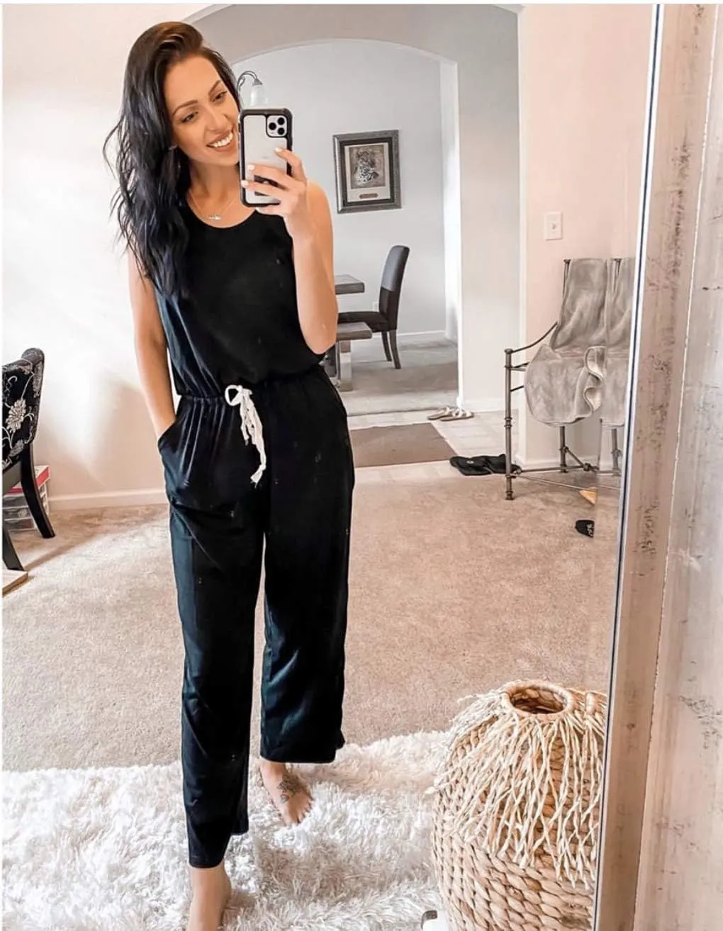PRETTYGARDEN One Piece Jumpsuits for Women 2025 Summer Casual Drawstring Sleeveless Tank Romper Beach Vacation Outfits