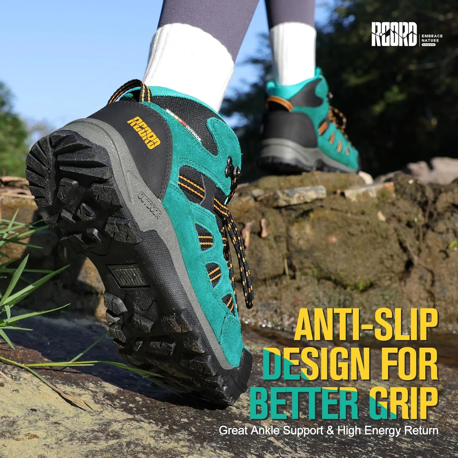 R CORD Hiking Boots Women Waterproof Non-Slip Womens Hiking Shoes Comfortable Outdoor Womens Hiking Boots Walking Boots Hiking Shoes Women
