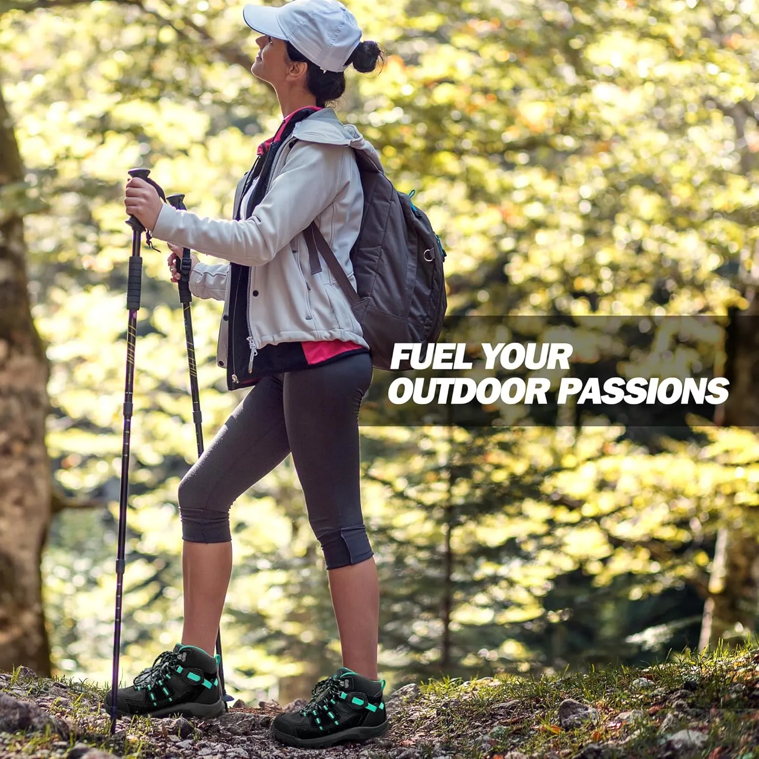 R CORD Hiking Boots Womens Walking Boots for Outdoor Womens Hiking Boots Waterproof Non-Slip Hiking Shoes Womens Comfortable Womens Hiking Shoes