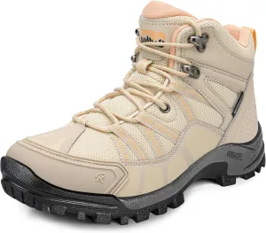 R CORD Womens Hiking Boots Waterproof Hiking Boots Womens Non-Slip Lightweight Outdoor Hiking Shoes Trekking Camping Trail Outdoor