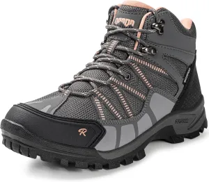 R CORD Womens Hiking Boots Waterproof Hiking Boots Womens Non-Slip Lightweight Outdoor Hiking Shoes Trekking Camping Trail Outdoor