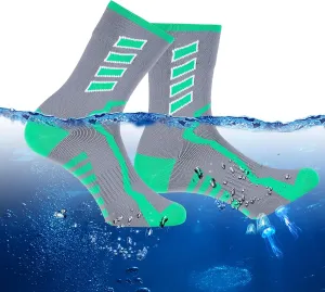 RANDY SUN Waterproof Socks, Unisex Hiking Wading Trail Running Kayaking Crew Socks