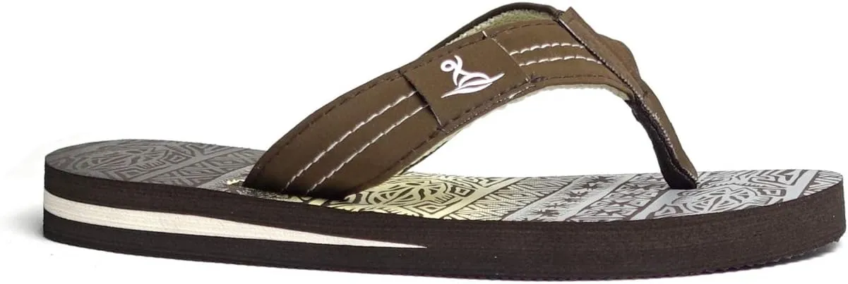 REDVOLUTION New Boys' Beach Sandal TRIBAL Tattoo | Geometric Bali Flip-Flop Sandals