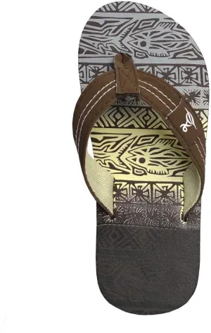 REDVOLUTION New Boys' Beach Sandal TRIBAL Tattoo | Geometric Bali Flip-Flop Sandals