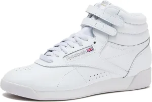 Reebok Women's Freestyle Hi High Top Sneakers for Women, Black or White Basketball and Tennis Shoes Womens Size 5-12