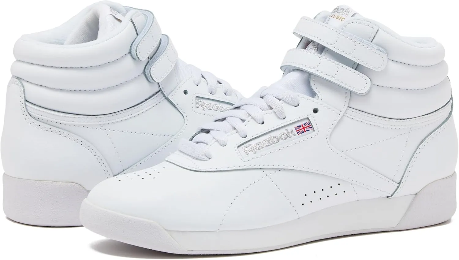 Reebok Women's Freestyle Hi High Top Sneakers for Women, Black or White Basketball and Tennis Shoes Womens Size 5-12