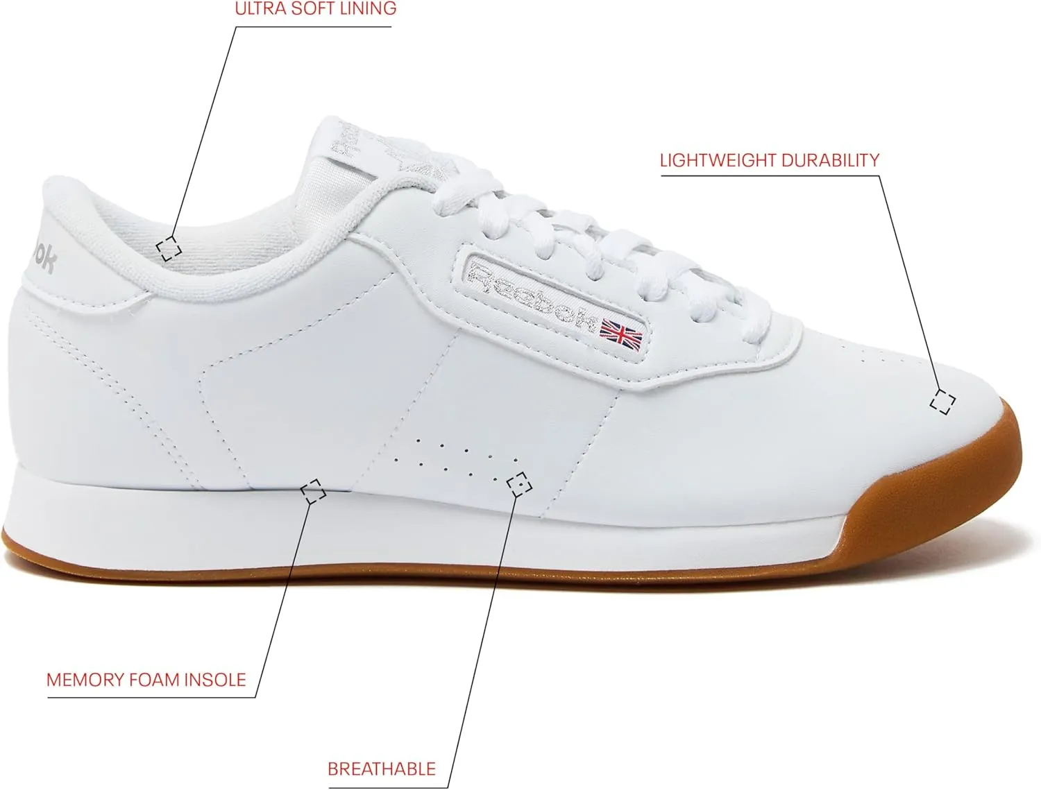 Reebok Womens Princess Sneakers