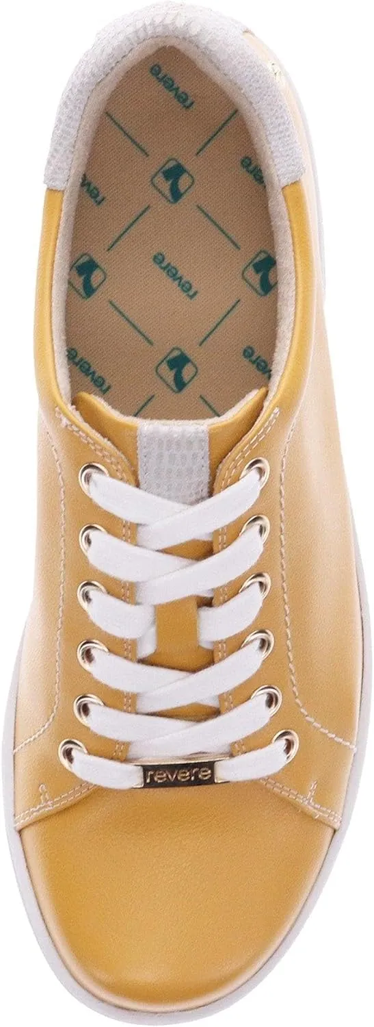 Revere Limoges Women's Lace-Up Sneakers - Stylish Orthotic-Friendly Sneakers with Premium Leather and Arch Support