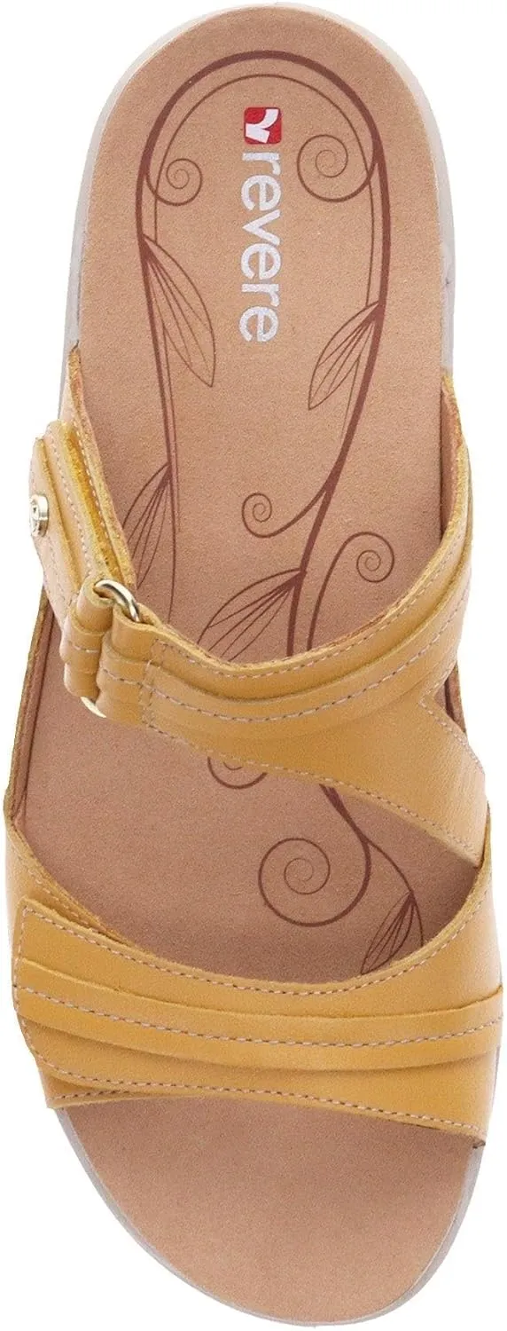Revere Rio Women's Slide Sandals - Luxurious Leather with Superior Arch Support and Fully Adjustable Fit
