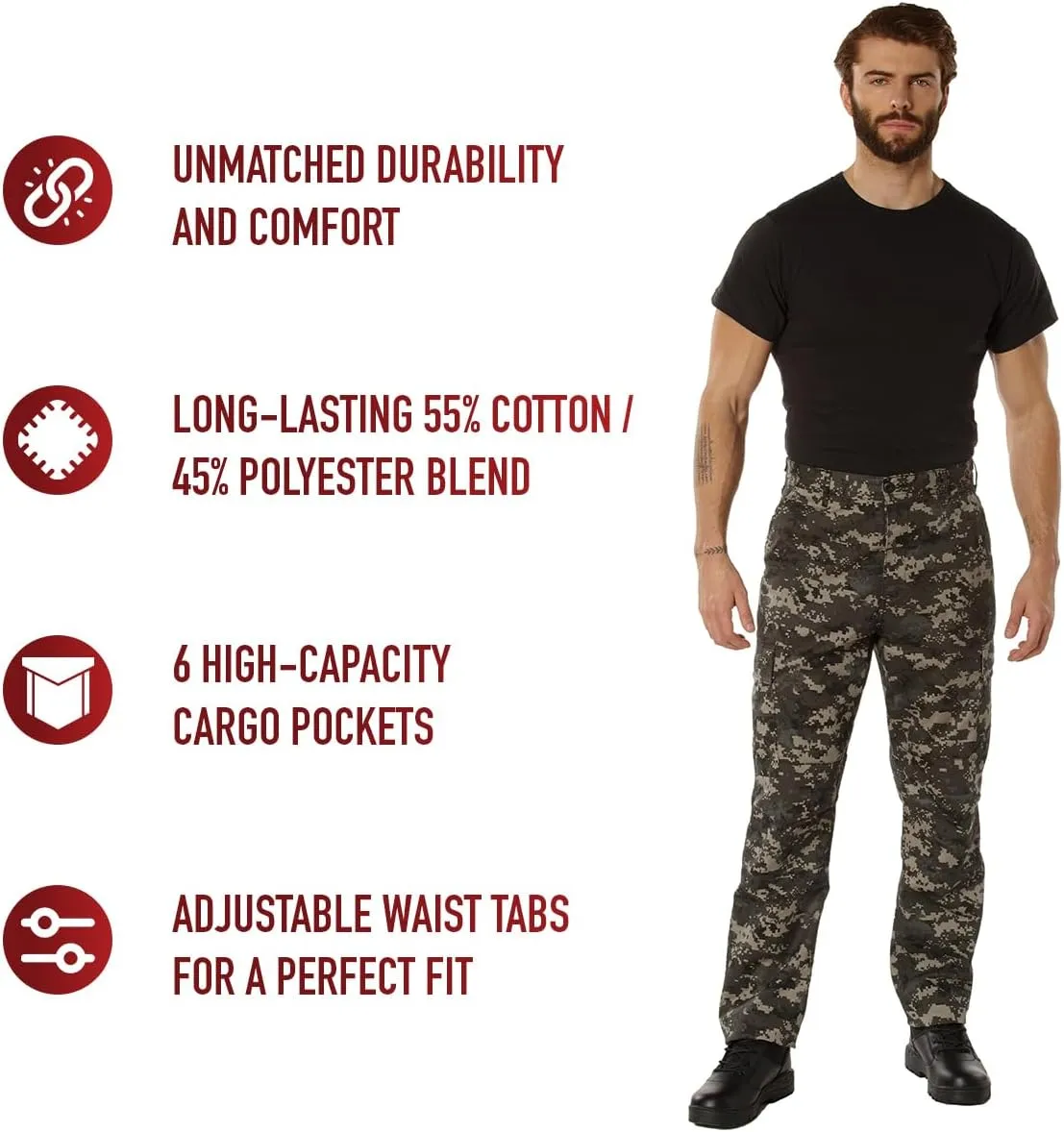 Rothco Camo Tactical BDU Pants Camo Cargo Pants