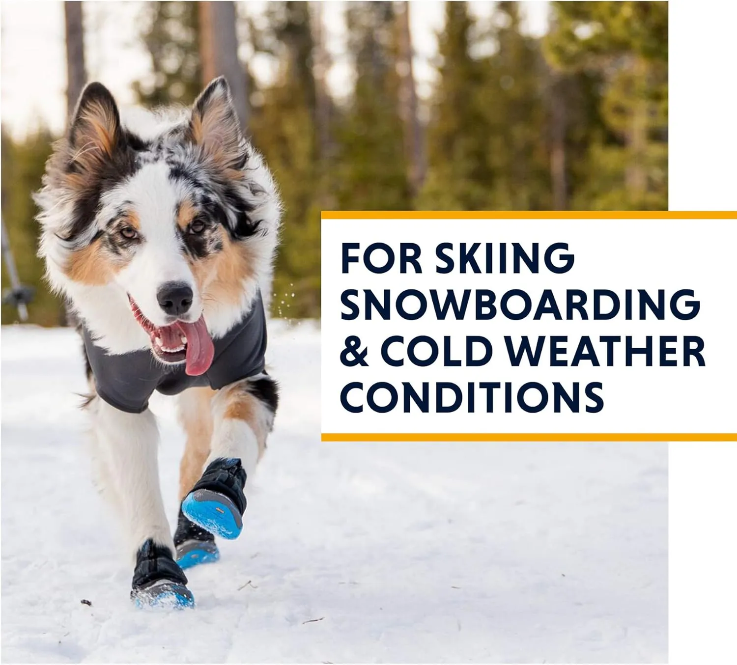 Ruffwear, Polar Trex Waterproof Winter Dog Boots with Rubber Soles for Cold Weather, Obsidian Black, 3.25"