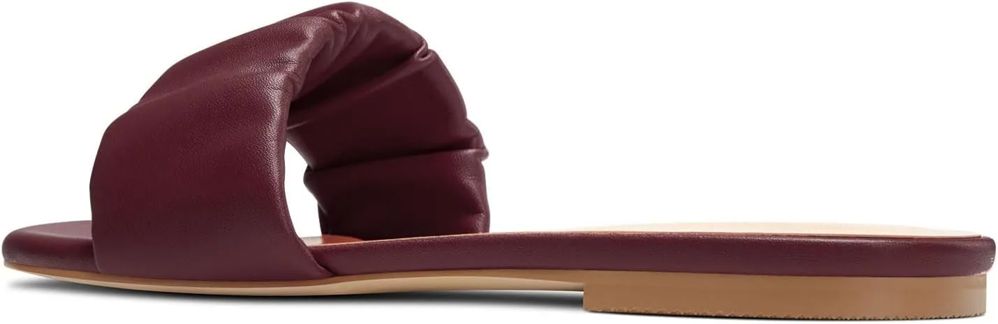 Saekcted Womens Low Heel Open Toe Sandals Slip-on Office Basic Classic Summer Flats Shoes