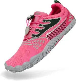 SAGUARO Women's Minimalist Trail Runner Barefoot Walking Gym Running Outdoor Quick Dry Beach Swimming Aqua Sports Water Shoes Pink,7 Women/5 Men