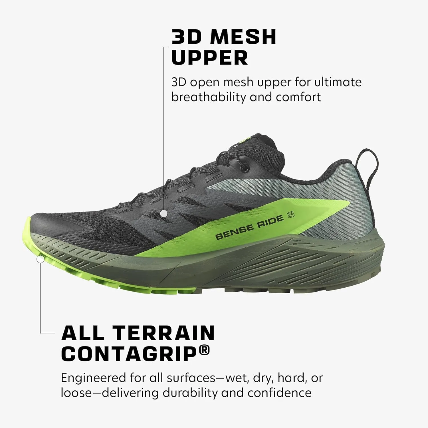 Salomon Men's Sense Ride 5 Hiking Shoe