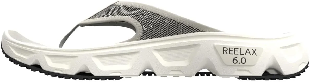 Salomon Reelax Break 6.0 Recovery Footwear, Padded Gear, Seamless Support and Lightweight Flip Flops, Vanilla Ice Vanilla Ice Black, 5 Women