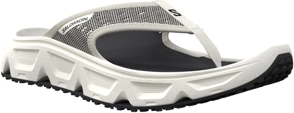 Salomon Reelax Break 6.0 Recovery Footwear, Padded Gear, Seamless Support and Lightweight Flip Flops, Vanilla Ice Vanilla Ice Black, 5 Women