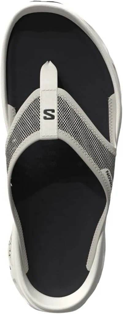 Salomon Reelax Break 6.0 Recovery Footwear, Padded Gear, Seamless Support and Lightweight Flip Flops, Vanilla Ice Vanilla Ice Black, 5 Women