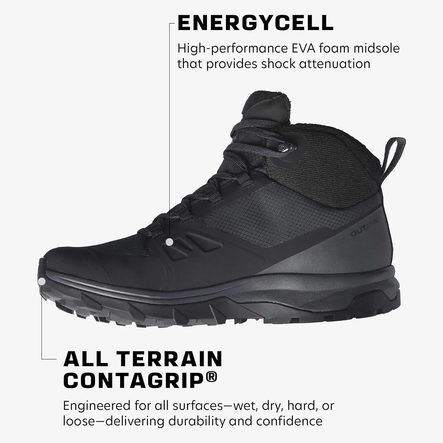 Salomon Women's Outsnap Climasalomon Waterproof Winter Boots Snow