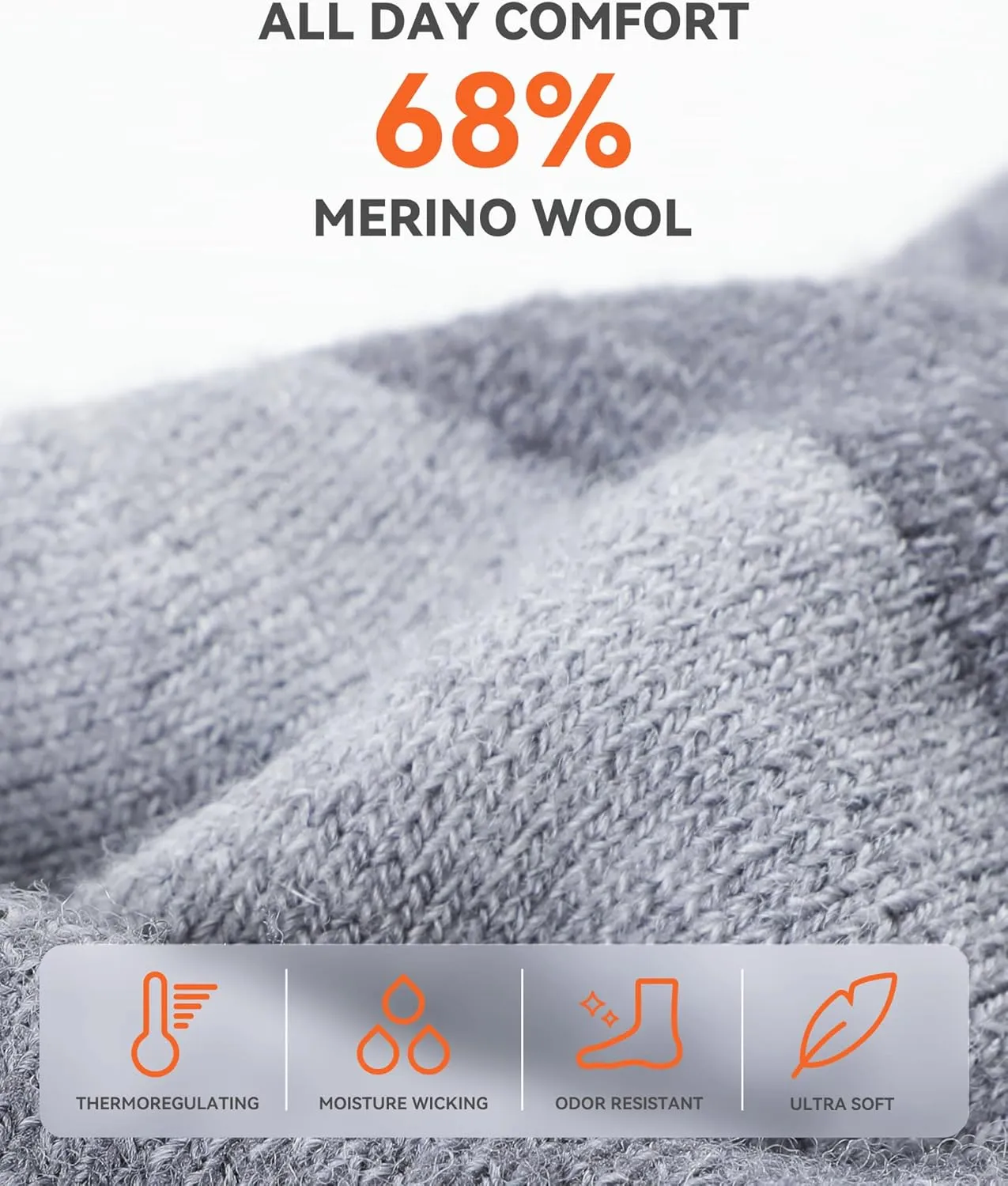 SAMSOX 2 Pack Merino Wool Hiking Socks, Made in USA, Moisture Wicking Cushion Socks for Men & Women (Charleston Micro Crew)