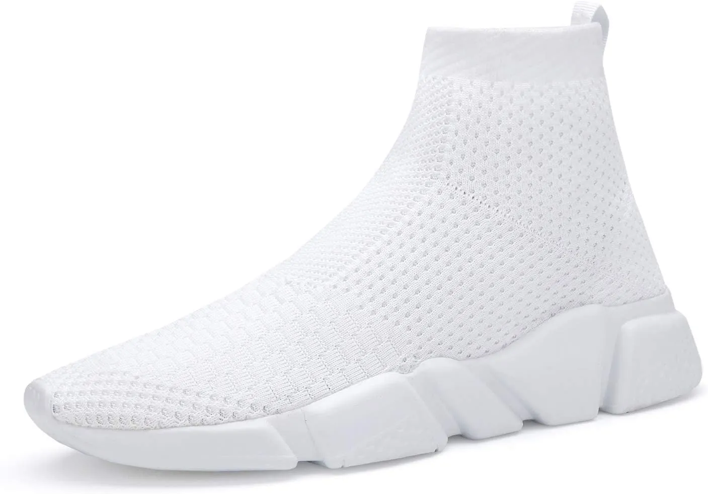 Santiro Walking Shoes for Men Lightweight High Top Sneakers Breathable Knit Athletic Running Shoes Fashion Gym Sports Shoes