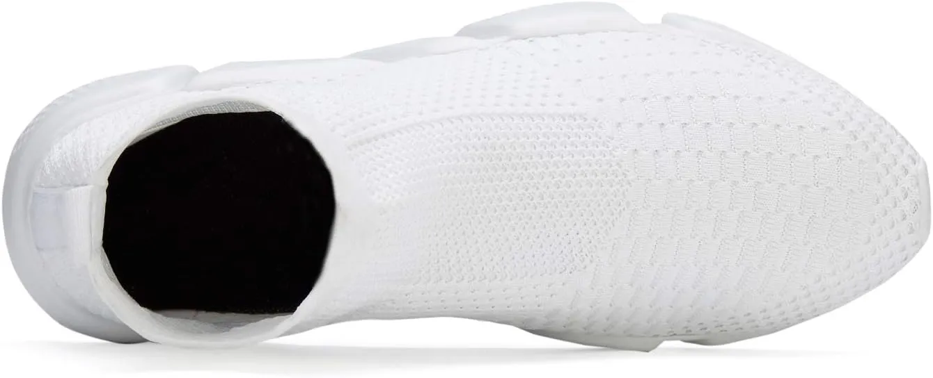 Santiro Walking Shoes for Men Lightweight High Top Sneakers Breathable Knit Athletic Running Shoes Fashion Gym Sports Shoes