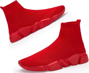 Santiro Womens Slip On Shoes Lightweight High Top Sneakers Comfortable Gym Walking Shoes