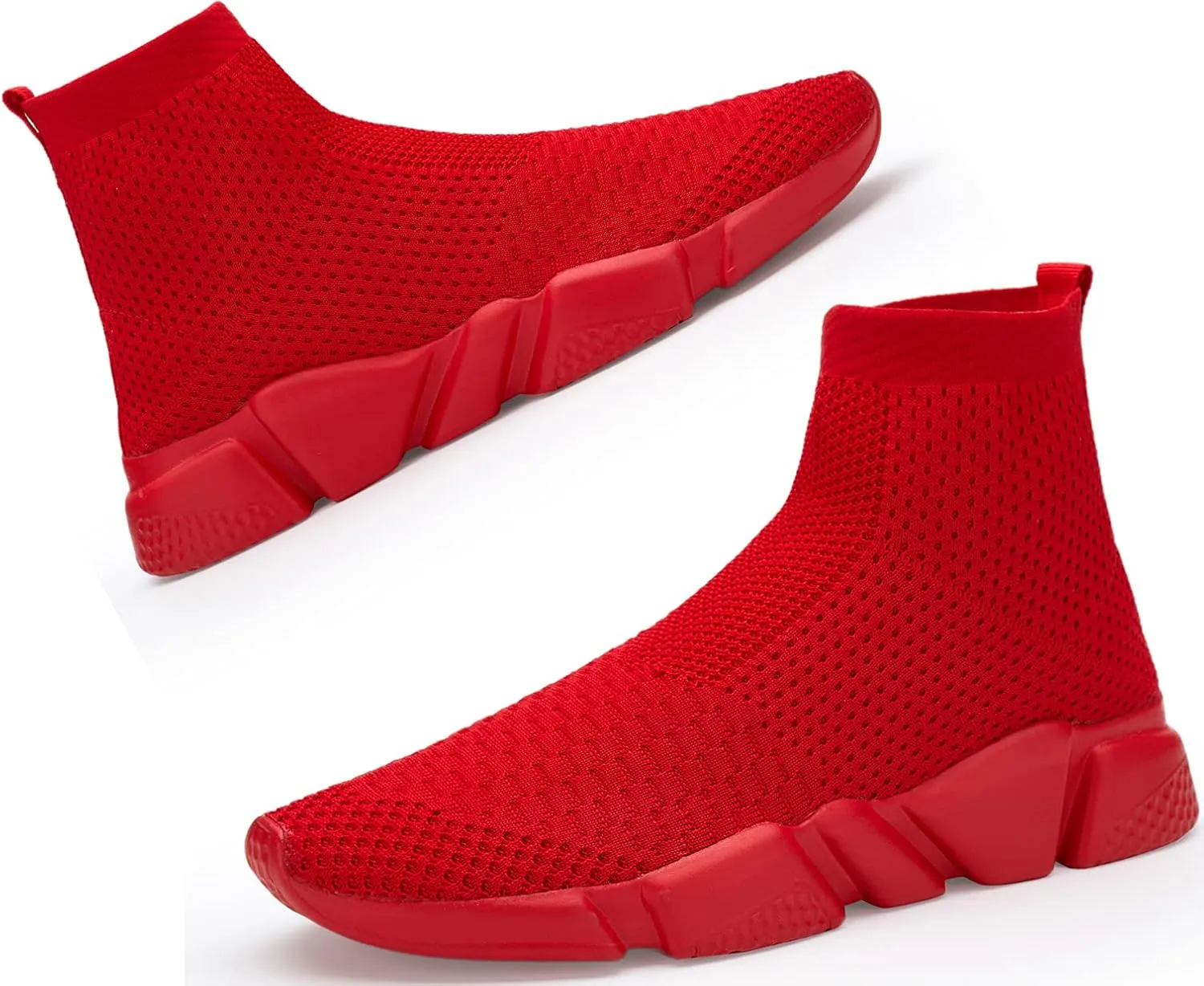 Santiro Womens Slip On Shoes Lightweight High Top Sneakers Comfortable Gym Walking Shoes