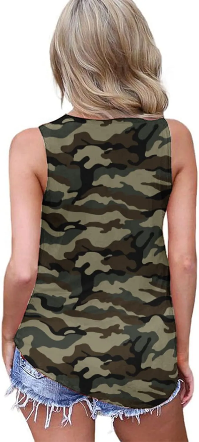 Sarin Mathews Womens Tank Tops Summer Sleeveless Shirts Criss Cross Casual Basic Tee Shirts Tops Blouses