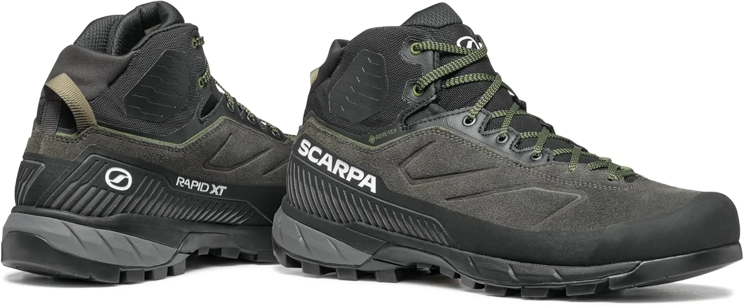 SCARPA Men's Rapid XT Mid GTX Waterproof Gore-Tex Leather Hiking & Approach Boots