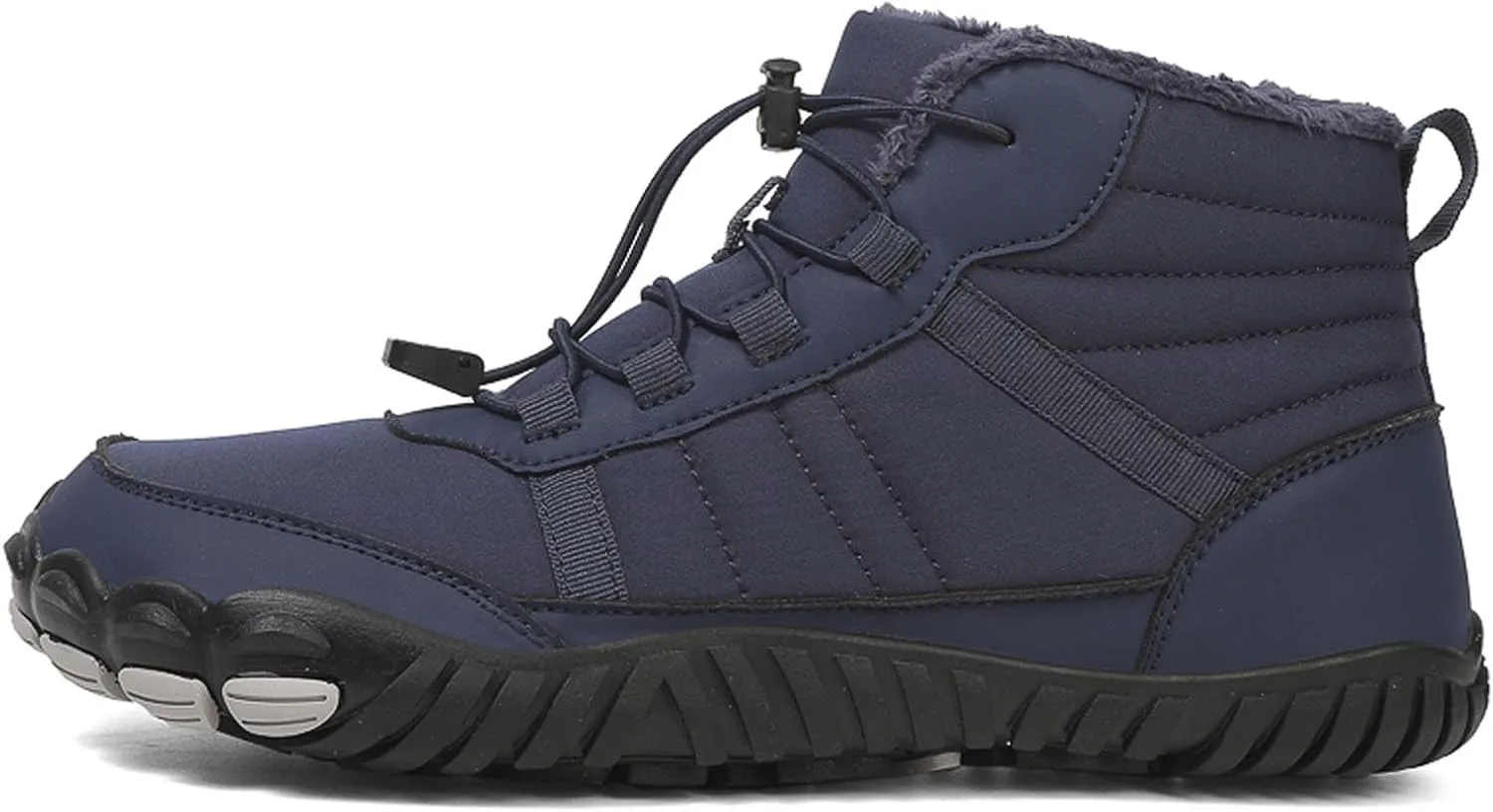 SECHRITE Barefoot Hiking Boots for Women Men Waterproof Winter Barefoot Shoes Warm Snow Boots Zero Drop Wide Toe Box Non-Slip Hike Walking Shoes