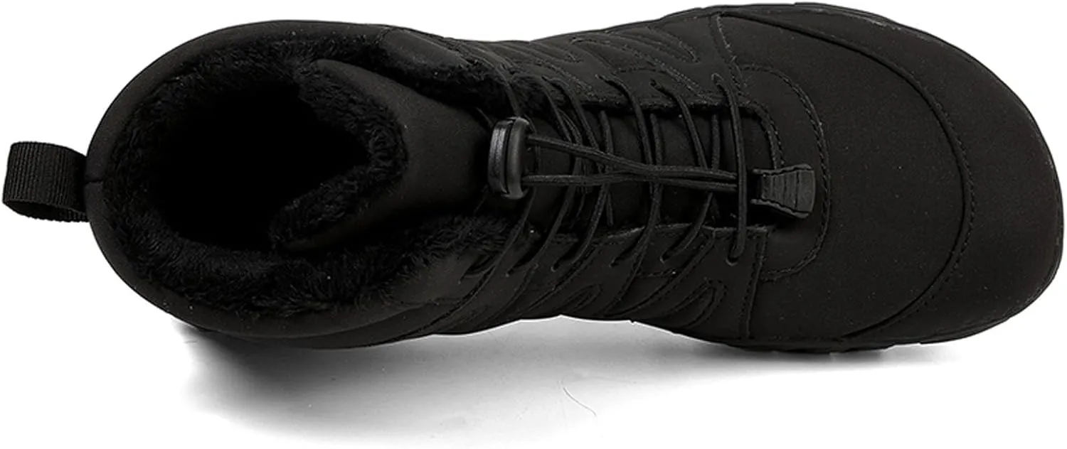 SECHRITE Hike Barefoot Shoes Womens Mens Winter Barefoot Boots Wide Toe Box Non-Slip Walking Boots Zero Drop Sole