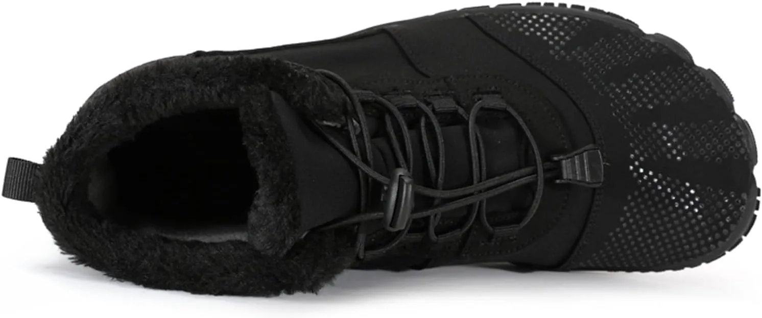 SECHRITE Mens Womens Barefoot Minimalist Shoes Winter Boots Zero Drop Sole Trail Running Sneakers Wide Toe Box
