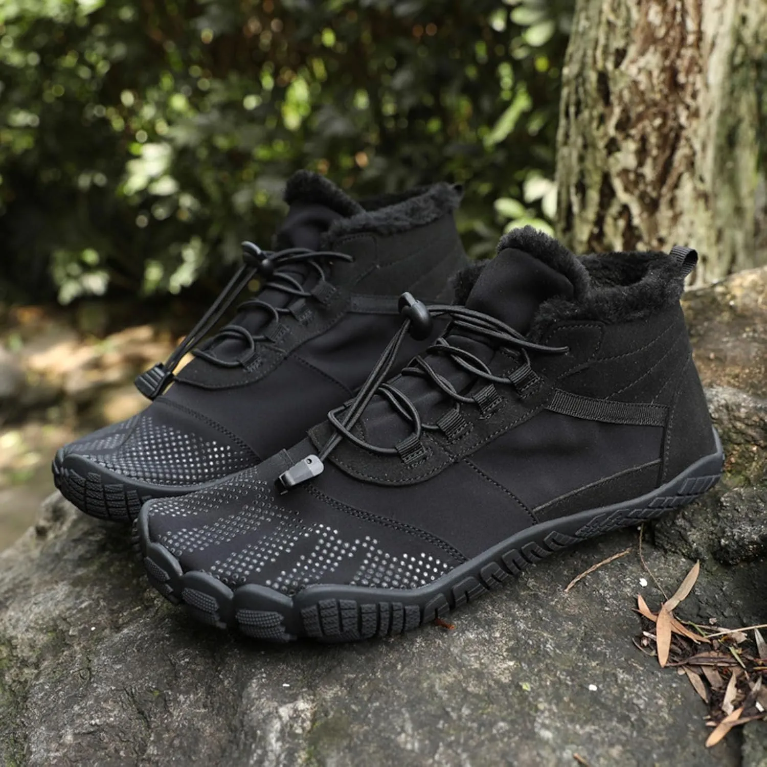 SECHRITE Mens Womens Barefoot Minimalist Shoes Winter Boots Zero Drop Sole Trail Running Sneakers Wide Toe Box