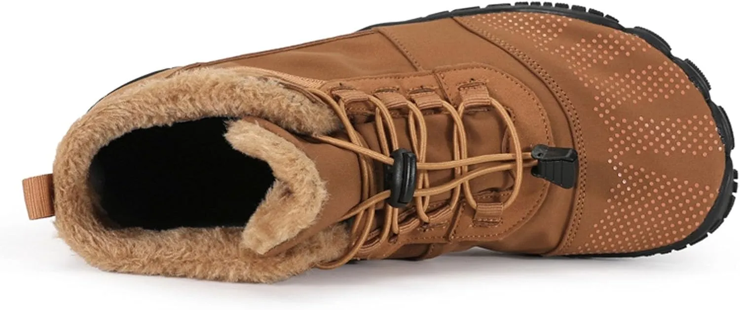 SECHRITE Mens Womens Barefoot Minimalist Shoes Winter Boots Zero Drop Sole Trail Running Sneakers Wide Toe Box