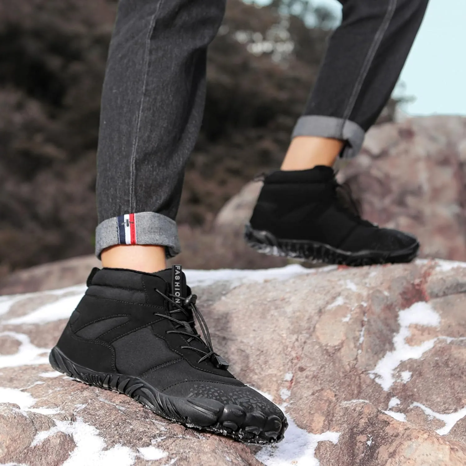SECHRITE Mens Womens Barefoot Minimalist Shoes Zero Drop Sole Trail Running Sneakers Wide Toe Box